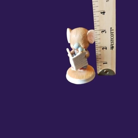 Vtg Lefton Figurine mouse reading the newspaper - Picture 5 of 7